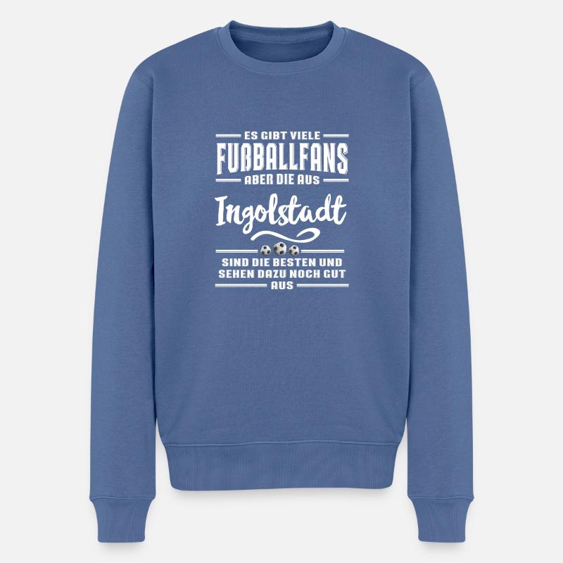 Fußball Ingolstadt - Männer Premium Bio Pullover - Taubenblau