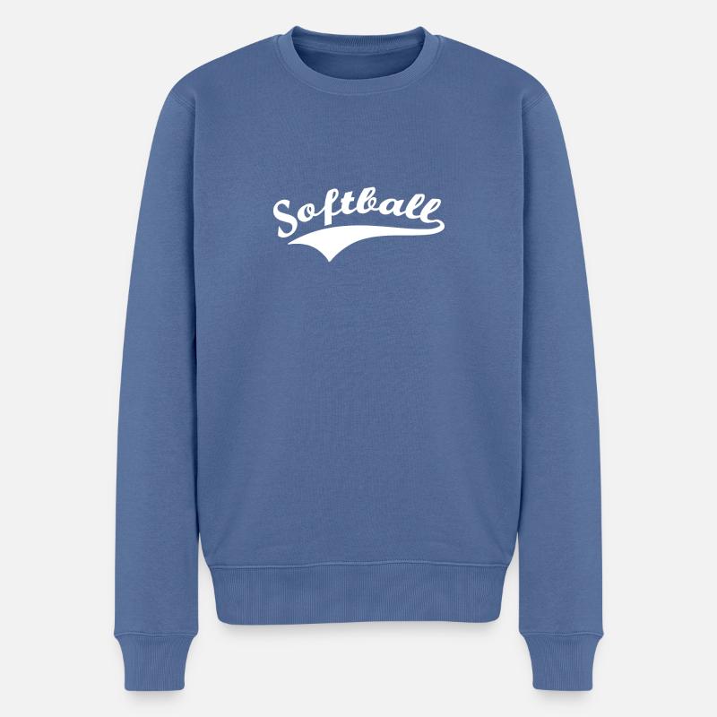 softball v2 - Männer Premium Bio Pullover - Taubenblau