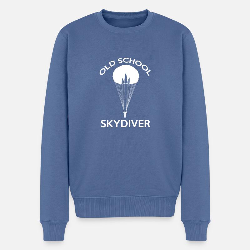 Parachutisme - Sykdive - Parachute - Pull Premium bio Homme - bleu pigeon