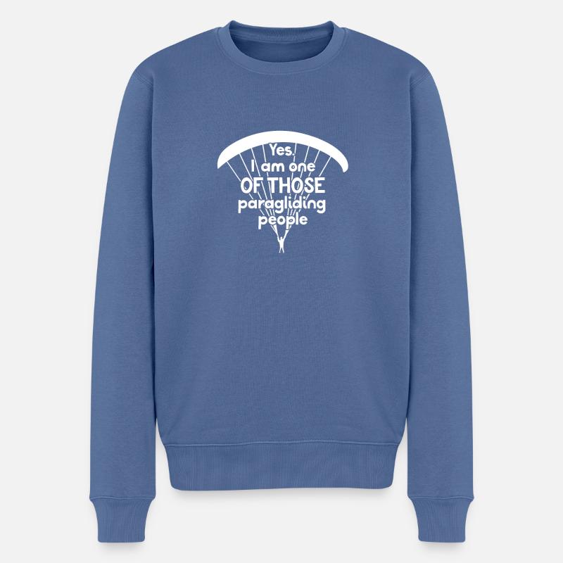 Paragliding - Gleitschirmfliegen - Gleitschirm - Männer Premium Bio Pullover - Taubenblau