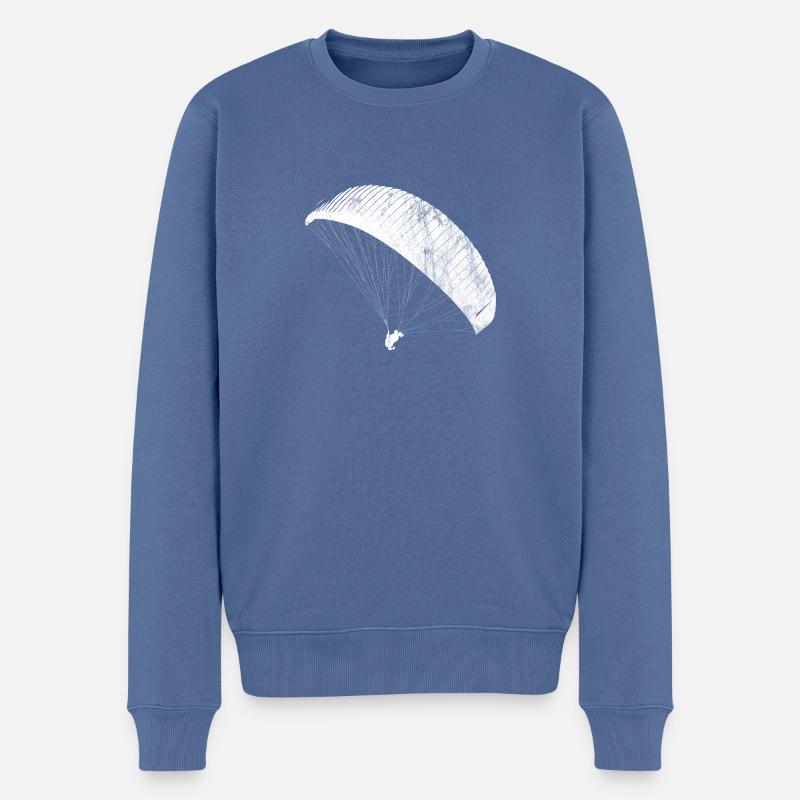 Paragliding - Gleitschirm - Gleitschirmfliegen - Männer Premium Bio Pullover - Taubenblau
