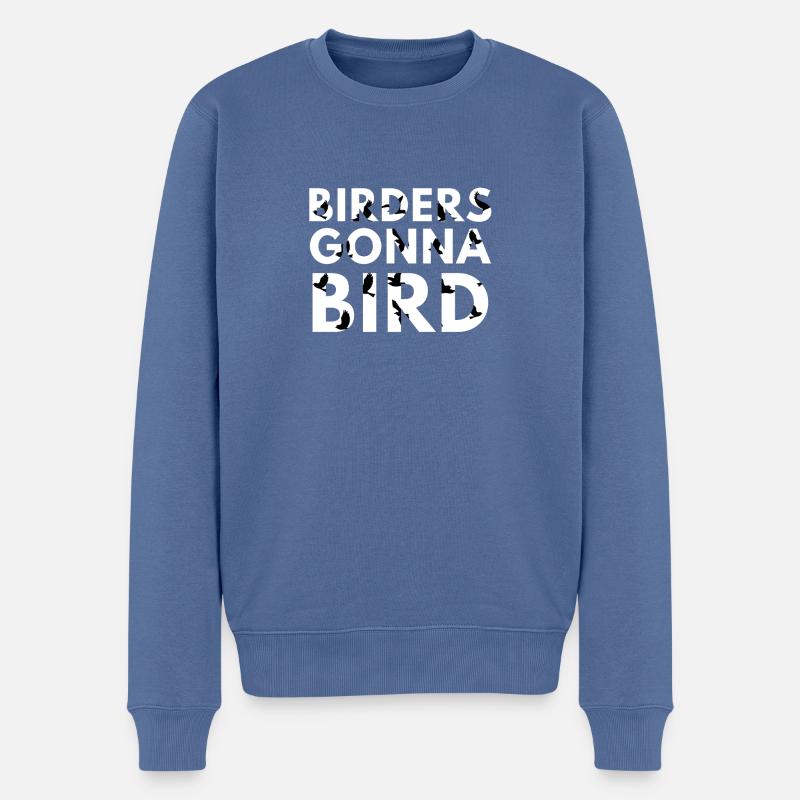 Birdwatching - Vogelbeobachtung - Vögel - Birding - Männer Premium Bio Pullover - Taubenblau