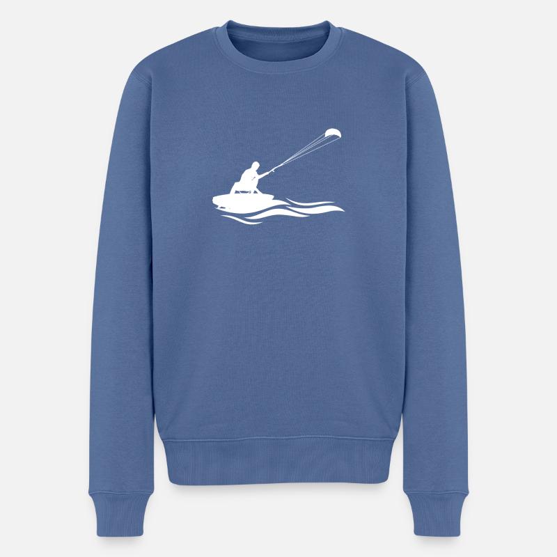Kitesurf - Kitesurf - Kitesurf - Cadeau - Pull Premium bio Homme - bleu pigeon