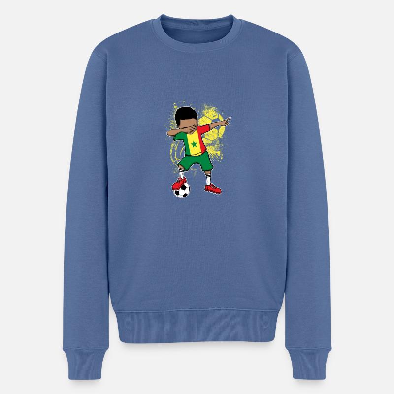 Coupe du monde de l'équipe nationale du Sénégal - Pull Premium bio Homme - bleu pigeon