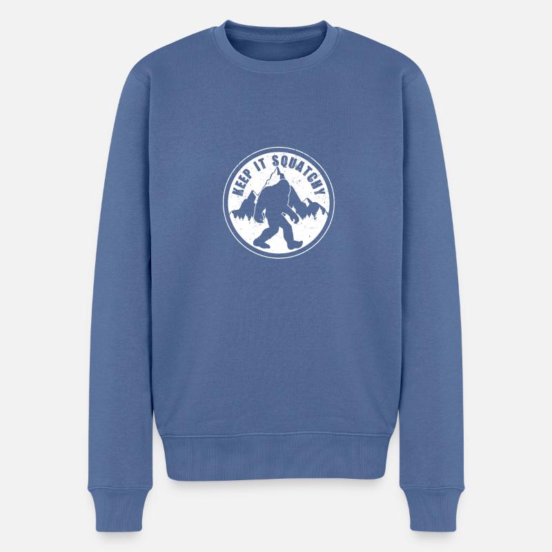 Bigfoot Sasquatch - Männer Premium Bio Pullover - Taubenblau