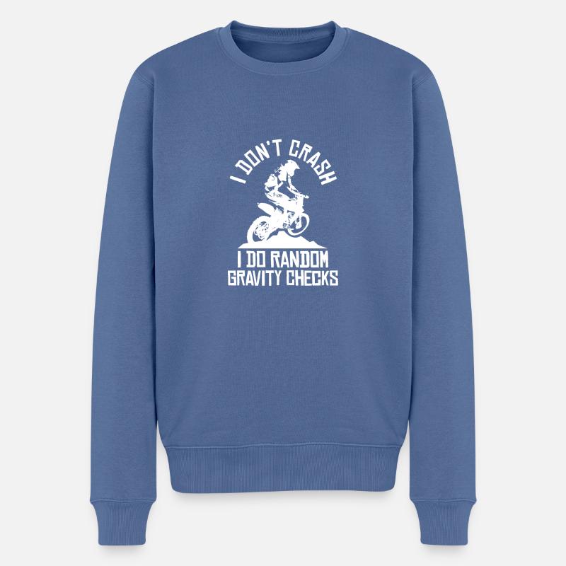 Motocross - Männer Premium Bio Pullover - Taubenblau