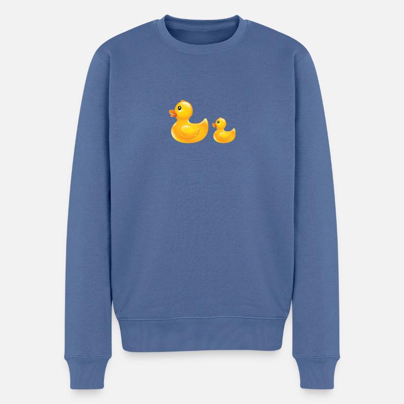 Mère canards enfants chiches Cadeau enfant enceinte - Pull Premium bio Homme - bleu pigeon