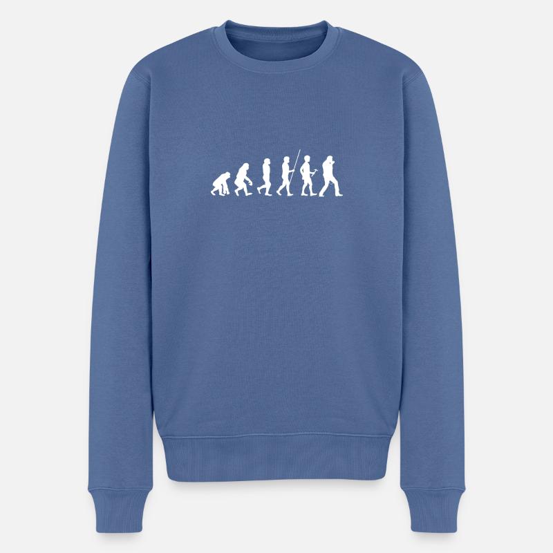 Harmonica - Harmonica Player - Evolution - Men's Premium Organic Jumper - stone blue