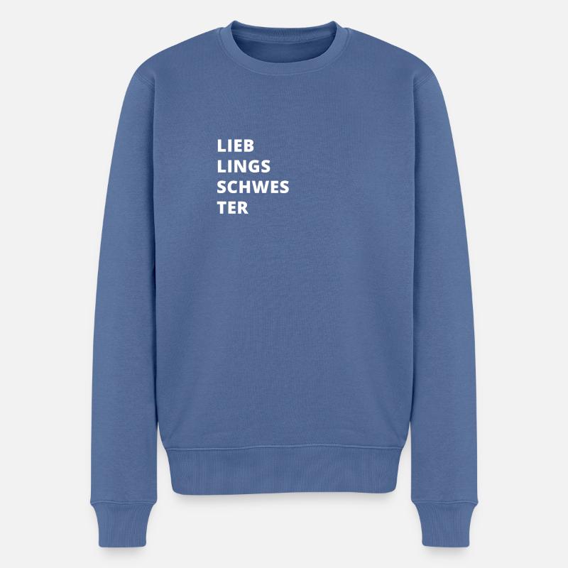 Sœur soeur préférée cadeau - Pull Premium bio Homme - bleu pigeon