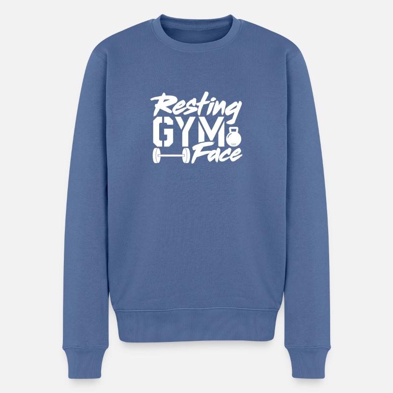 Fitness Gym - Pull Premium bio Homme - bleu pigeon