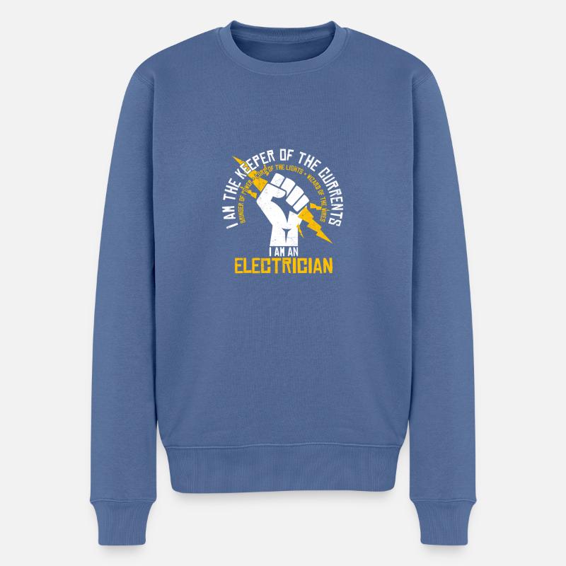 Elektriker - Männer Premium Bio Pullover - Taubenblau