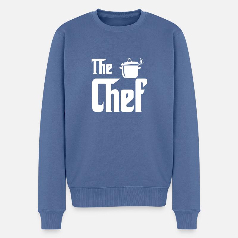 Kochen - Männer Premium Bio Pullover - Taubenblau