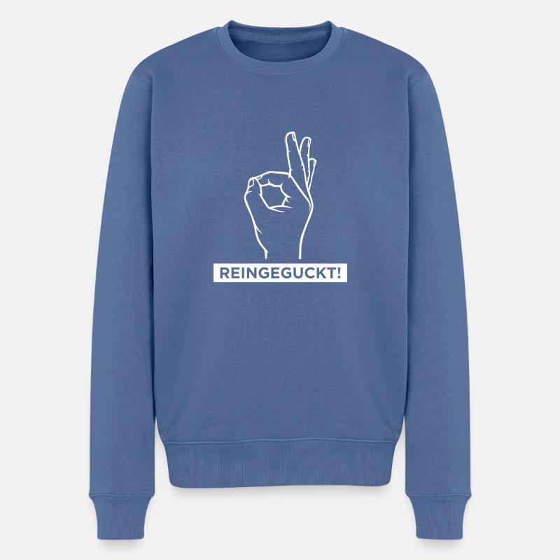 Regarder - Pull Premium bio Homme - bleu pigeon
