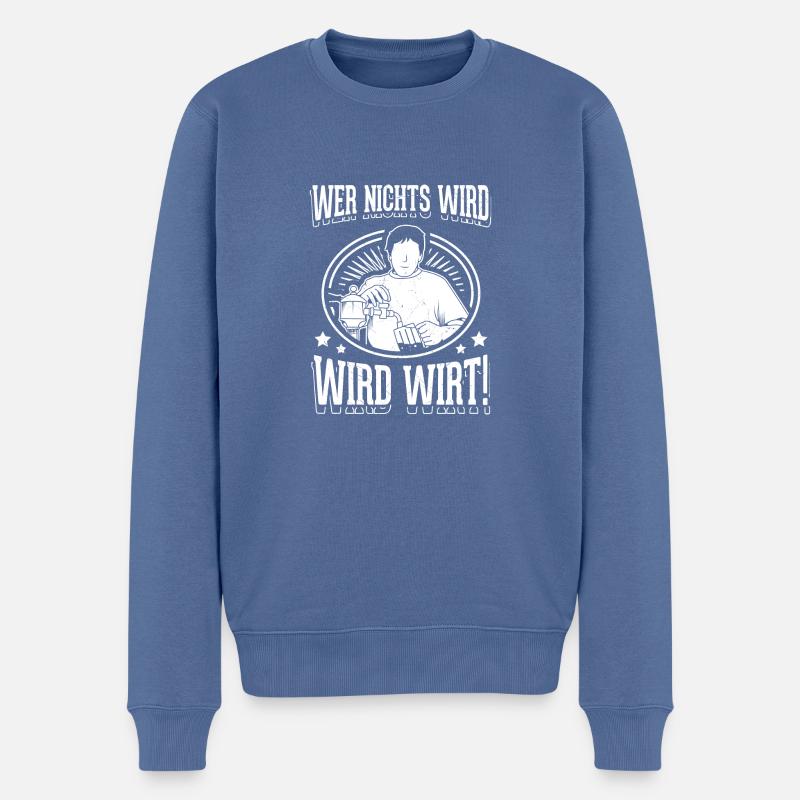 Wirt, Wirtschaft, Gaststätte - Männer Premium Bio Pullover - Taubenblau