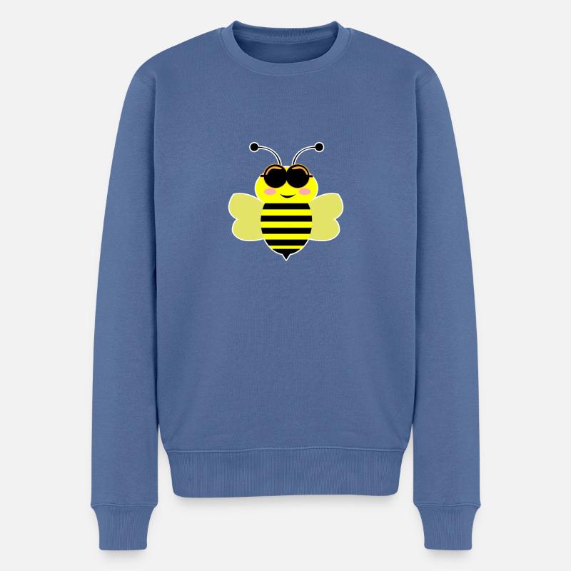 Biene Witzig süss lustig Sonnenbrille - Männer Premium Bio Pullover - Taubenblau
