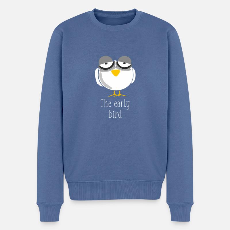 Lève-tôt - Pull Premium bio Homme - bleu pigeon