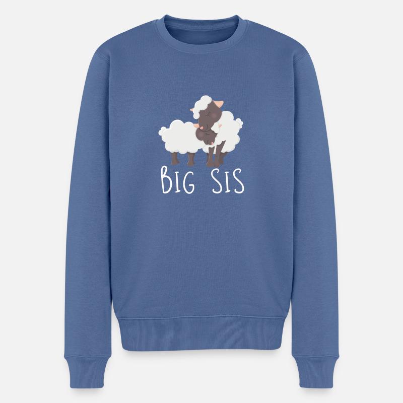 Big Sister - Männer Premium Bio Pullover - Taubenblau