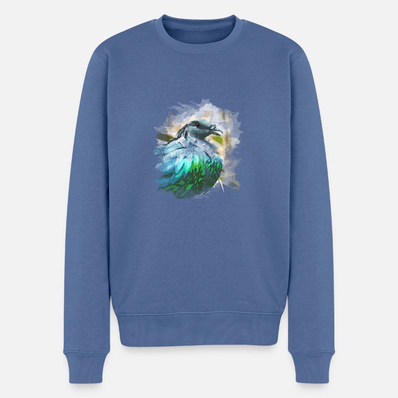 colombe - Pull Premium bio Homme - bleu pigeon