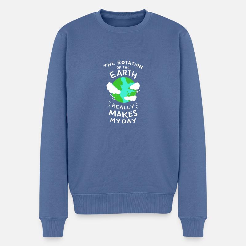 Cadeau de graduation de professeur de rotation de la terre enseignant - Pull Premium bio Homme - bleu pigeon