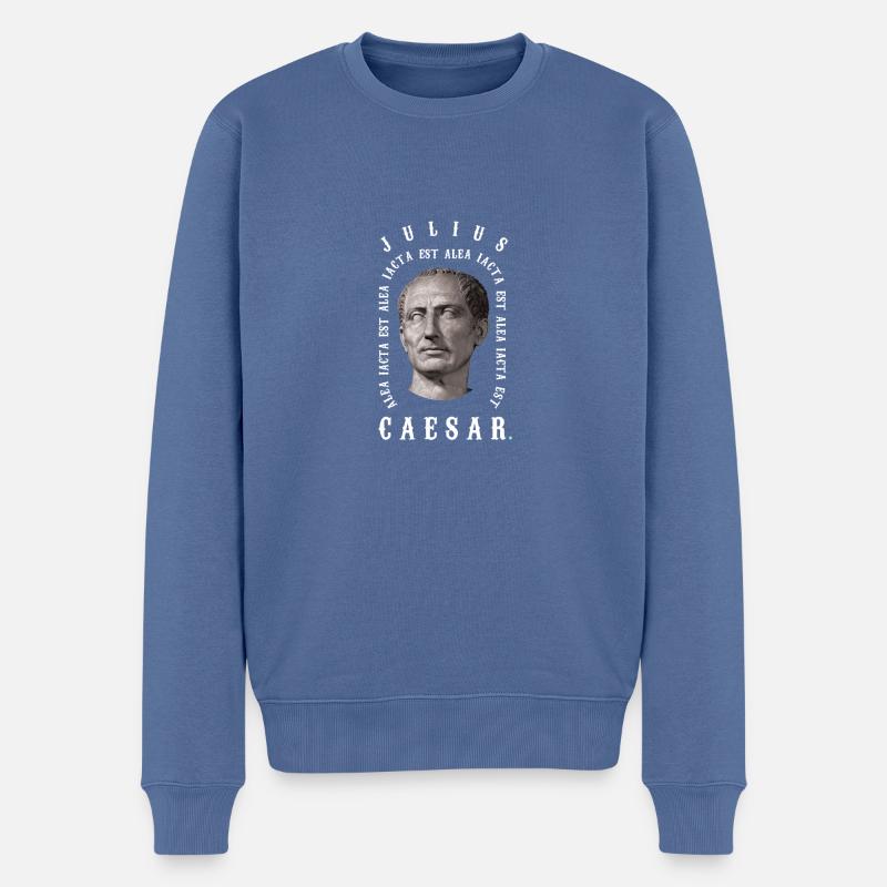 Julius Cäsar - Männer Premium Bio Pullover - Taubenblau