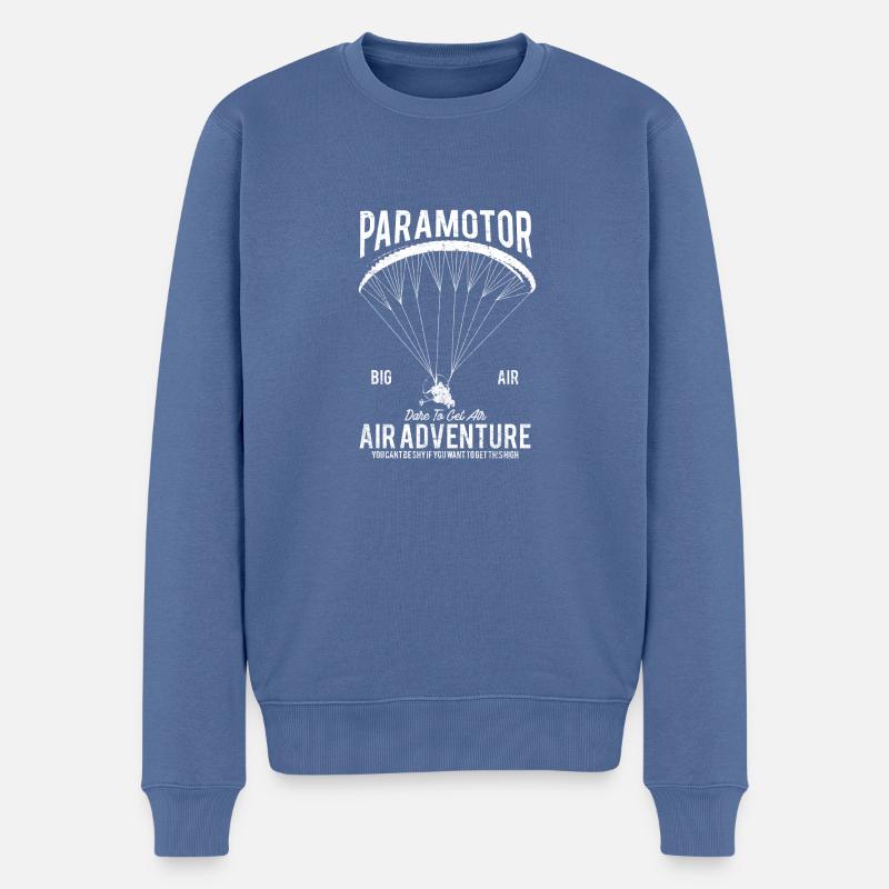 paramoteur - Pull Premium bio Homme - bleu pigeon