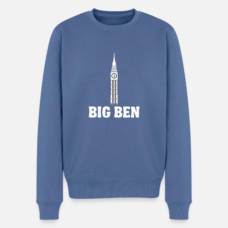Big Ben Platz cooles Geschenk - Männer Premium Bio Pullover - Taubenblau