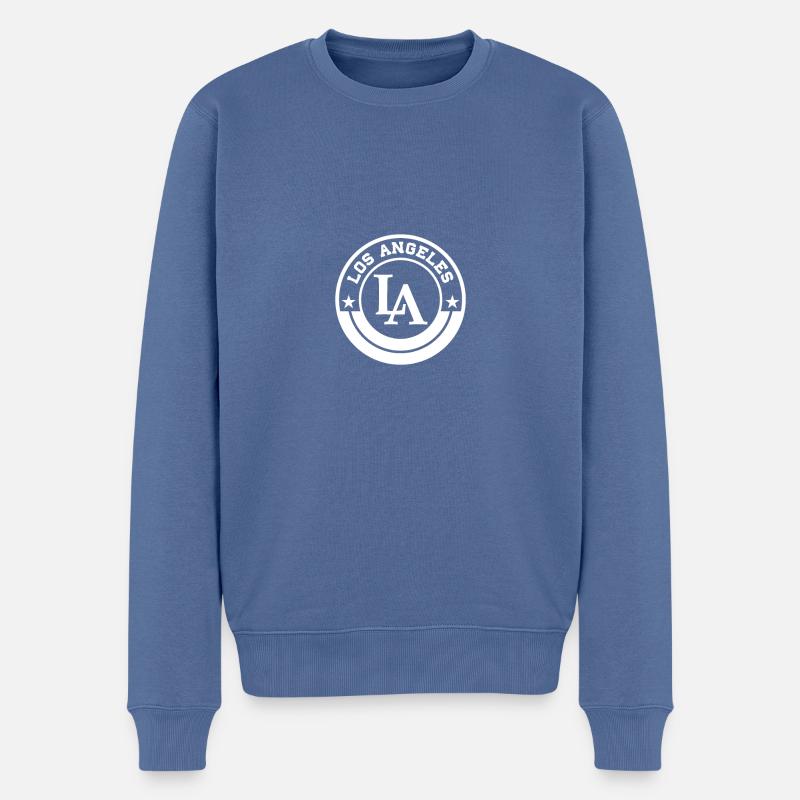 Los Angeles - Pull Premium bio Homme - bleu pigeon