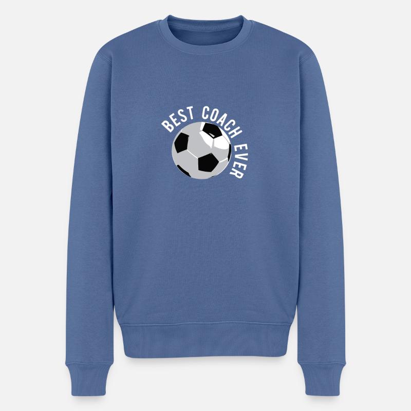 Fußball-Trainer Bester Trainer überhaupt Fußball-G - Männer Premium Bio Pullover - Taubenblau