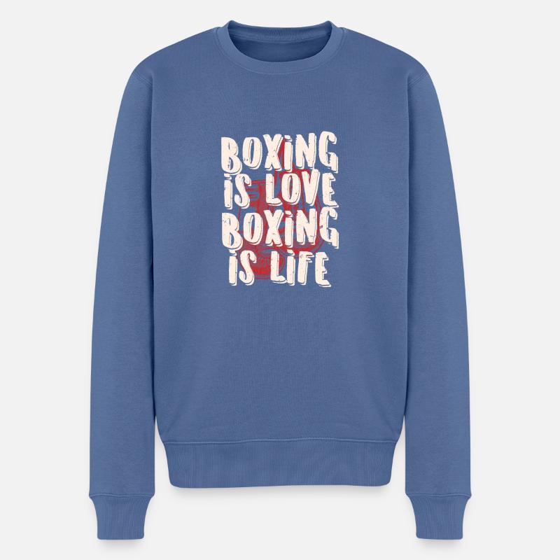 Gants de boxe doux cadeau cool - Pull Premium bio Homme - bleu pigeon