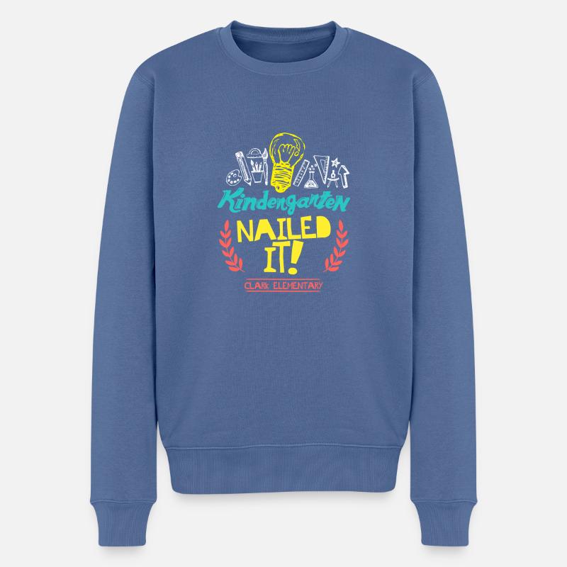 Kindergarten genagelt es Clark Elementary - Männer Premium Bio Pullover - Taubenblau