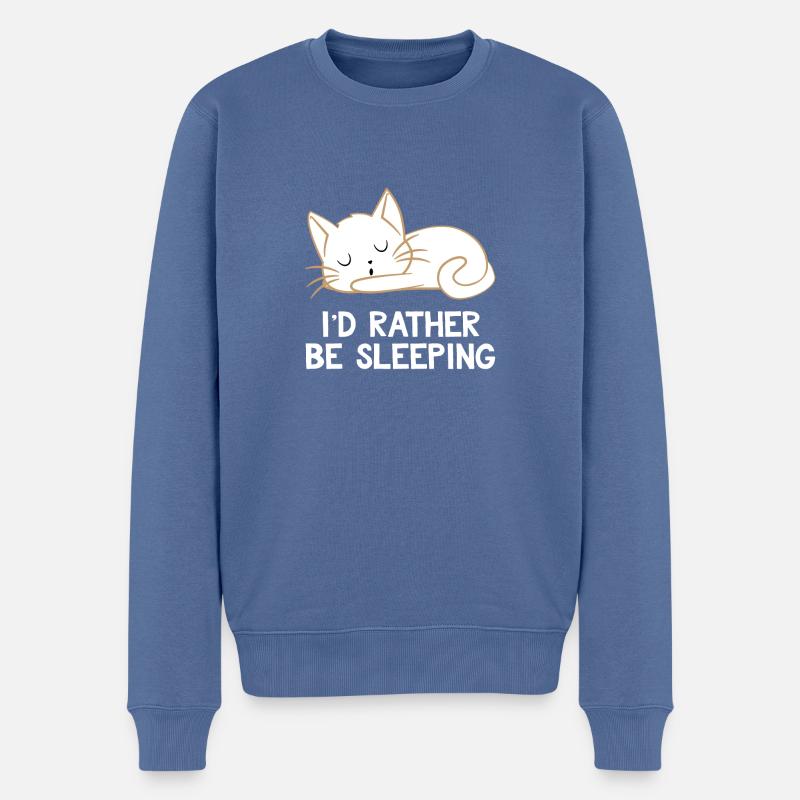 Katze - Katzen T-Shirt - Katzen - Schlafen - Männer Premium Bio Pullover - Taubenblau