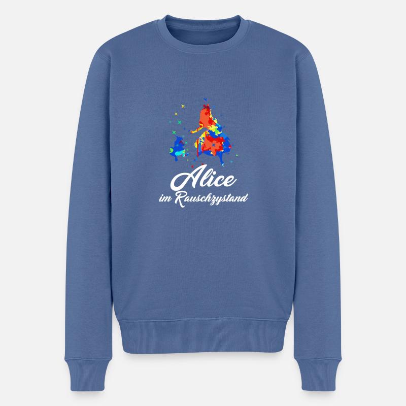 Alice au 9e âge - Pull Premium bio Homme - bleu pigeon