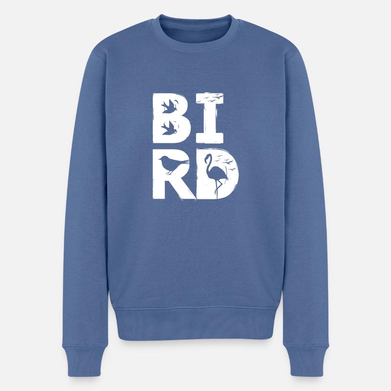 OISEAU / oiseau - Pull Premium bio Homme - bleu pigeon