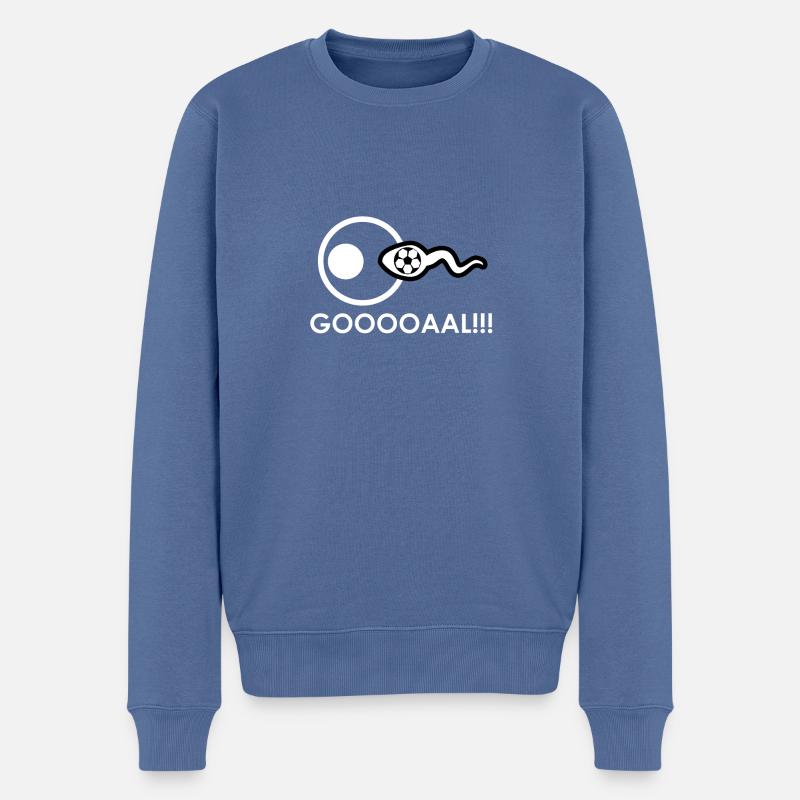 Gooooall !! - Männer Premium Bio Pullover - Taubenblau