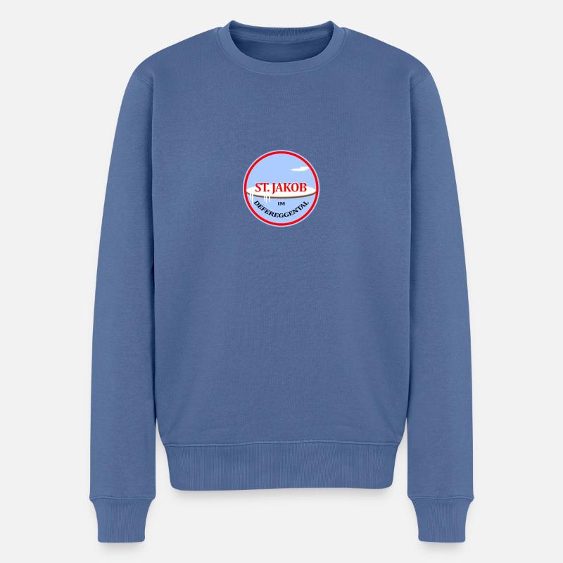 Fleda Maus: St. Jakob im Defereggental, Austria - Männer Premium Bio Pullover - Taubenblau