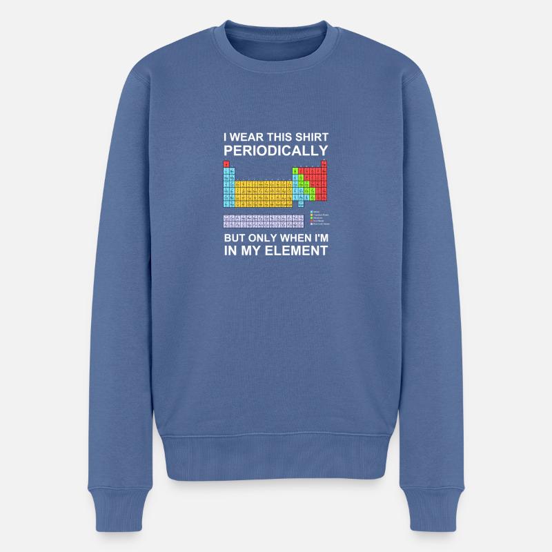 Ich trage dieses Shirt regelmäßig, wenn ich in meinem Element bin - Männer Premium Bio Pullover - Taubenblau