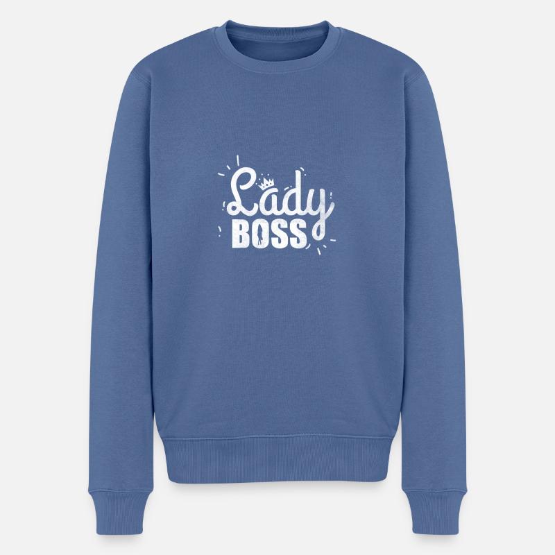 Passion Gründerin Entrepreneur Lady Boss Geschenk - Männer Premium Bio Pullover - Taubenblau