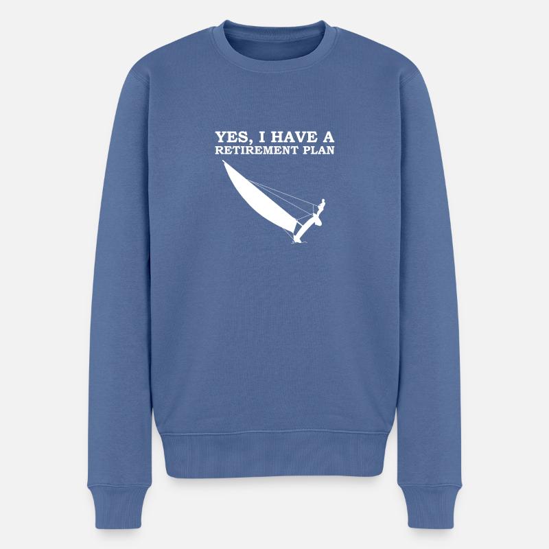 Plan de retraite: Catamaran Sailing - Pull Premium bio Homme - bleu pigeon