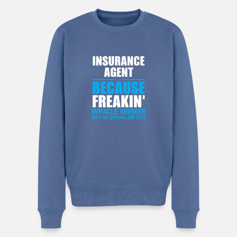 Versicherungsvertreter sind Helden - Männer Premium Bio Pullover - Taubenblau