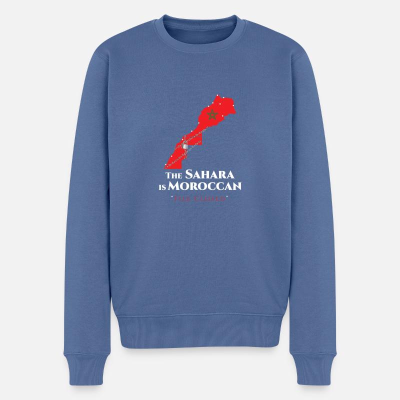Marokkanisch - Männer Premium Bio Pullover - Taubenblau