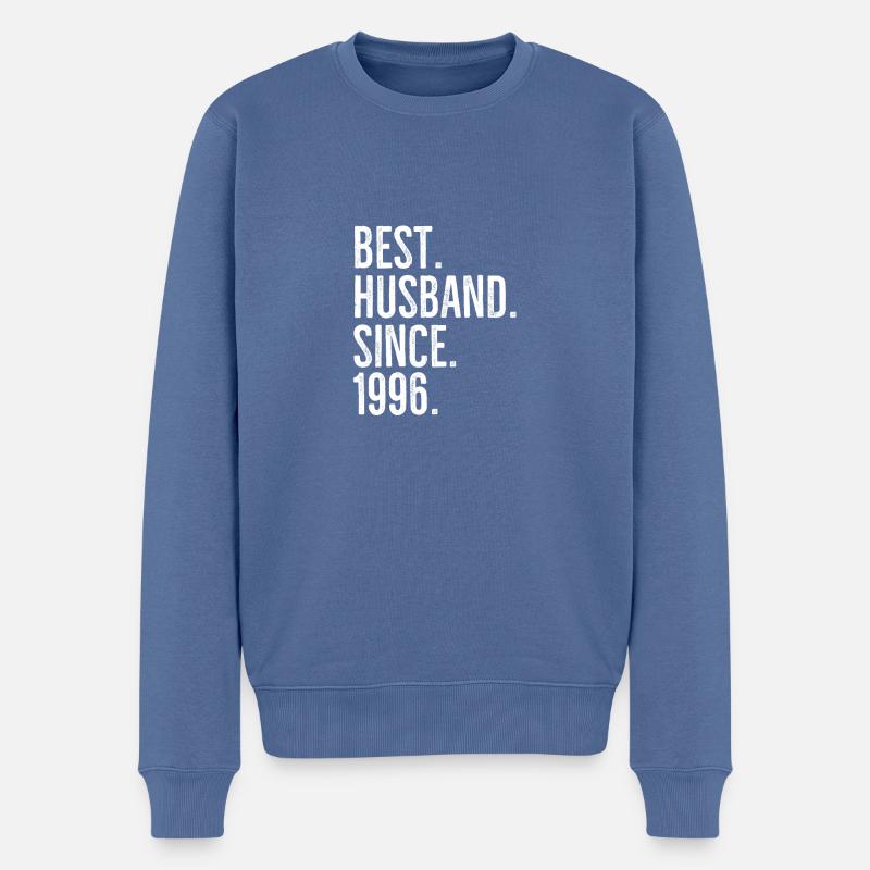 Bester Ehemann seit 1996 - Männer Premium Bio Pullover - Taubenblau