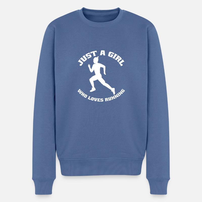 Jogging fit jogging run cardio training run - Pull Premium bio Homme - bleu pigeon