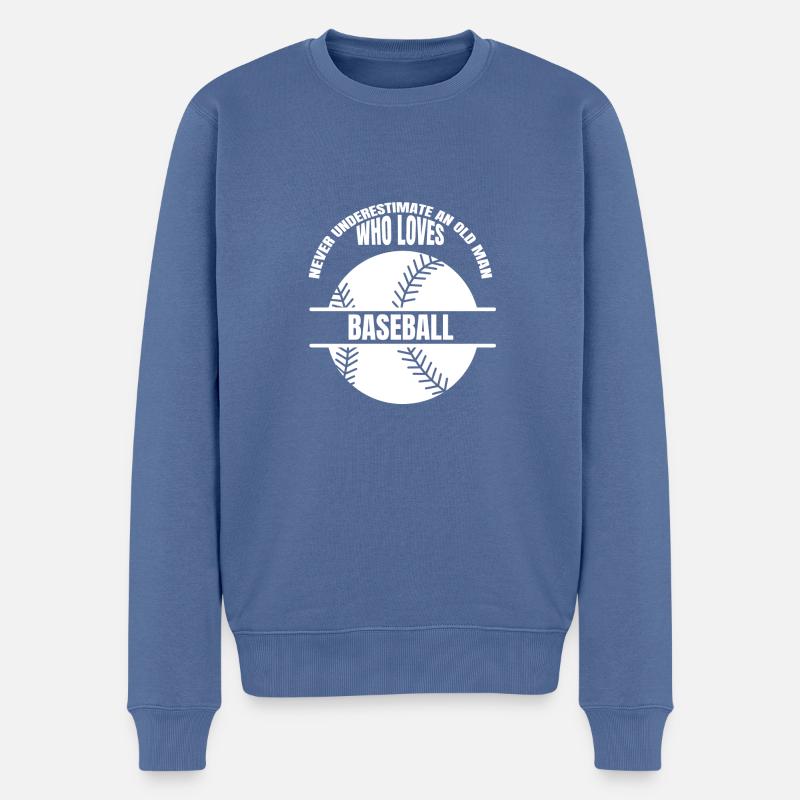 Baseball Baseball Lover Cadeau Jeu de baseball - Pull Premium bio Homme - bleu pigeon