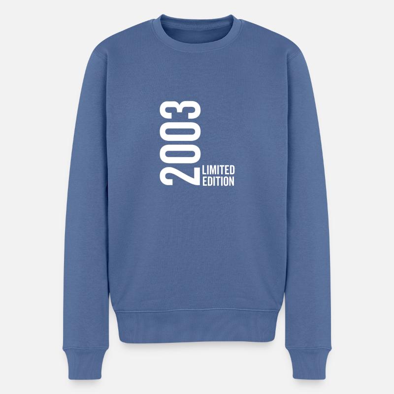 2003 Édition Limitée - Pull Premium bio Homme - bleu pigeon