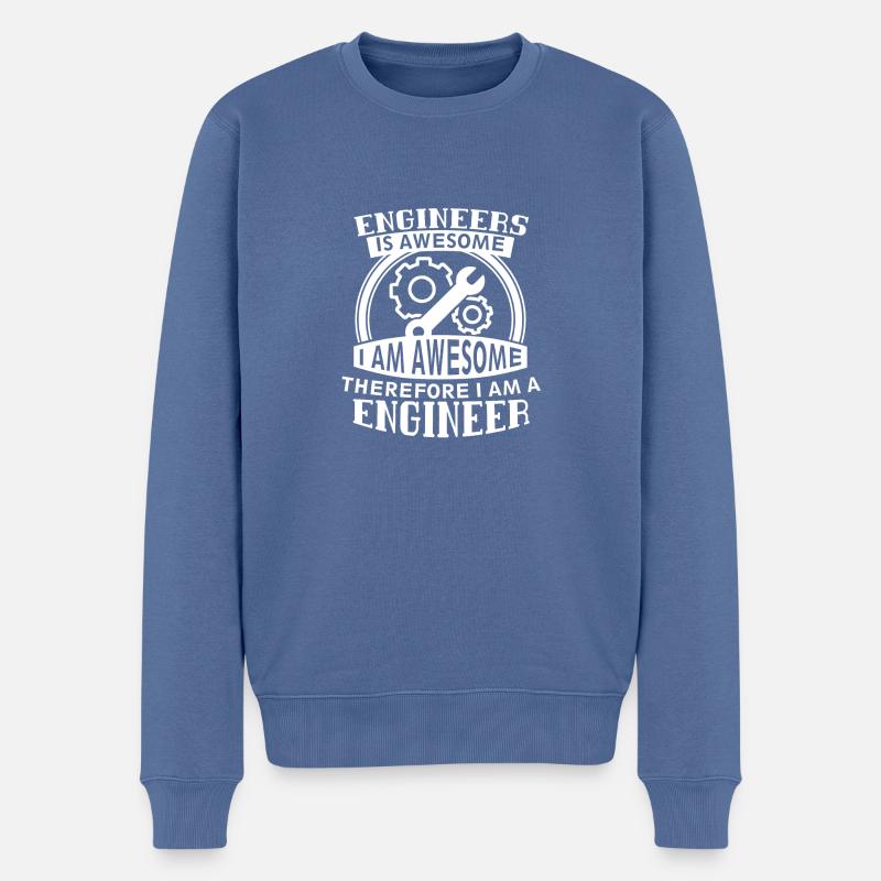 Ingenieure ist großartig Wissenschaft Architekt Engineering - Männer Premium Bio Pullover - Taubenblau