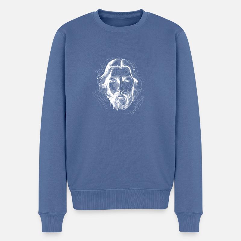Jésus-Christ | Style moderne - Pull Premium bio Homme - bleu pigeon