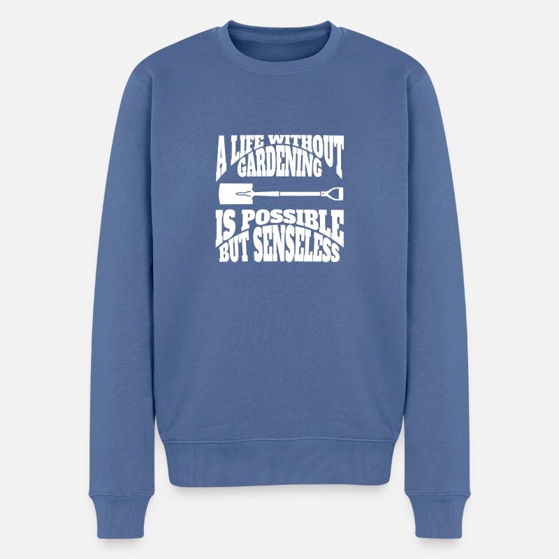 Gärtner Hobbygärtner Garten Geschenk Obstgarten - Männer Premium Bio Pullover - Taubenblau