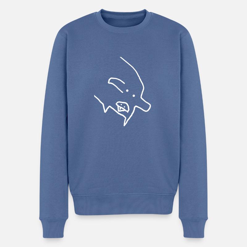 Cochon - Pull Premium bio Homme - bleu pigeon