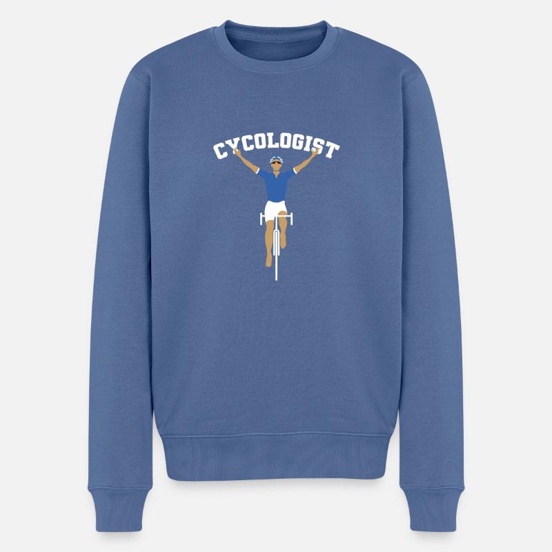Cycle de cycologue - Pull Premium bio Homme - bleu pigeon
