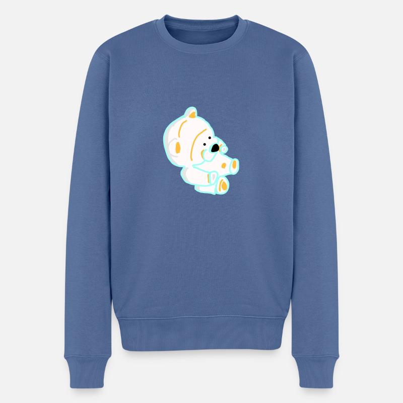 Dessin d’ours - Pull Premium bio Homme - bleu pigeon